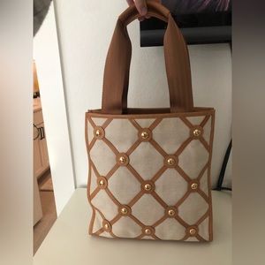 Anne Klein Canvas & Leather Tote Bag
